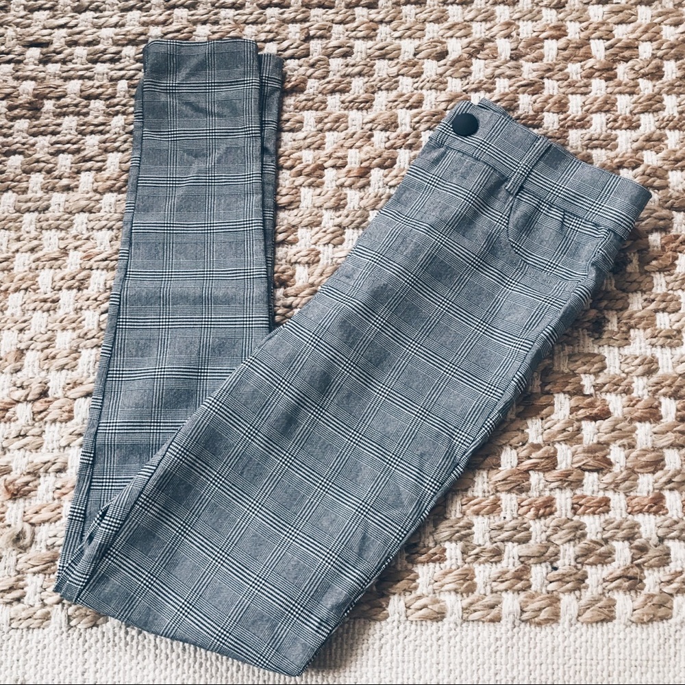 Plaid Print Pants